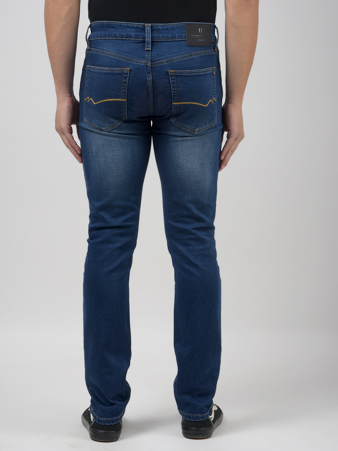 Numero Uno Men Solid Dark Blue Jeans